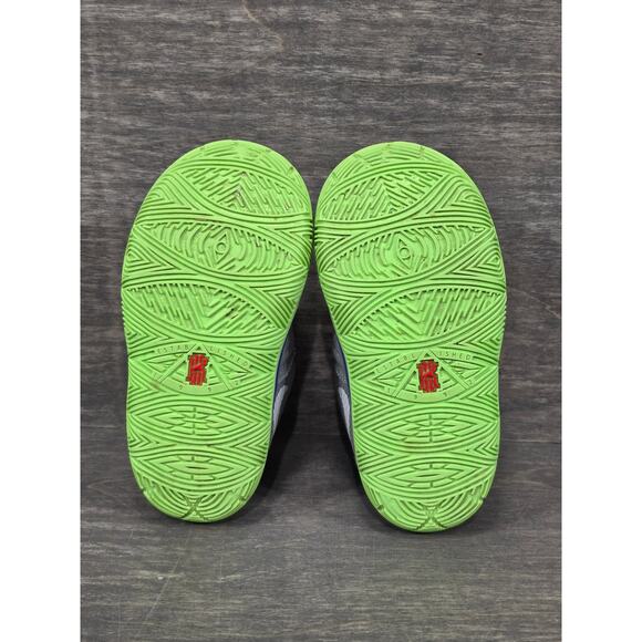 Nike Kyrie 5 Wolf Grey Lime Blast (TD) Shoes Size 7C Toddlers - Picture 6 of 8
